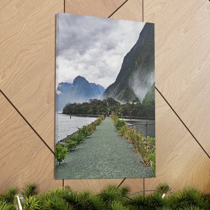 Misty Path Through the Fjords - Canvas Gallery Wraps